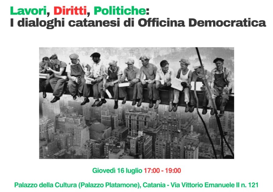 Officina Democratica, a Catania confronto su appalti e lavoro digitale