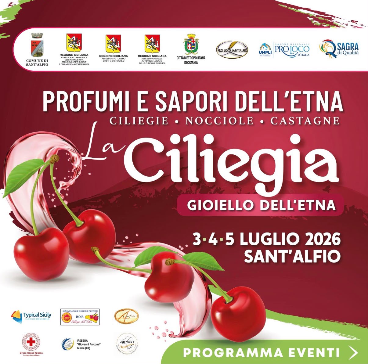 A Sant’Alfio “La ciliegia gioiello dell’Etna, dal 3 al 5 luglio