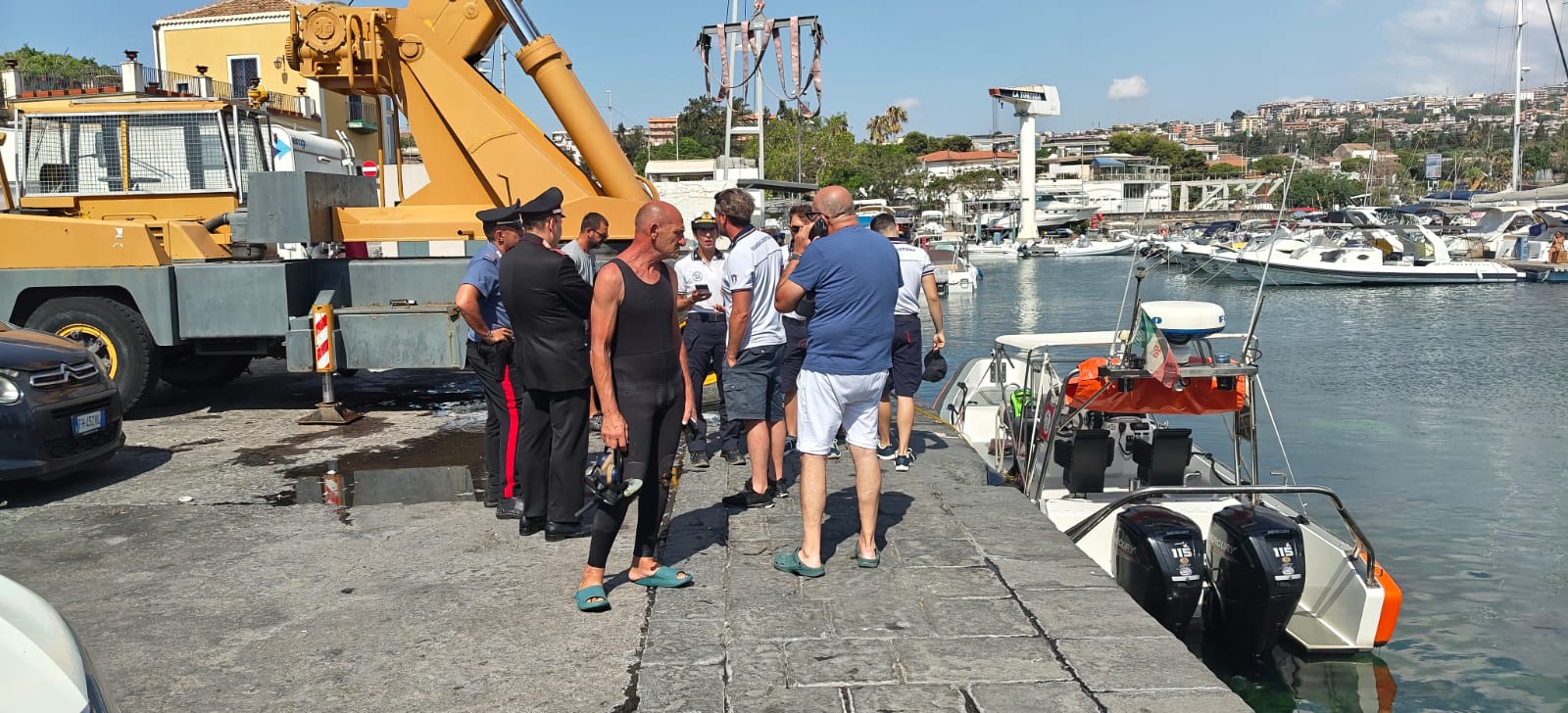 ordigno bellico a Ognina Ognina, presunto ordigno vicino alla costa