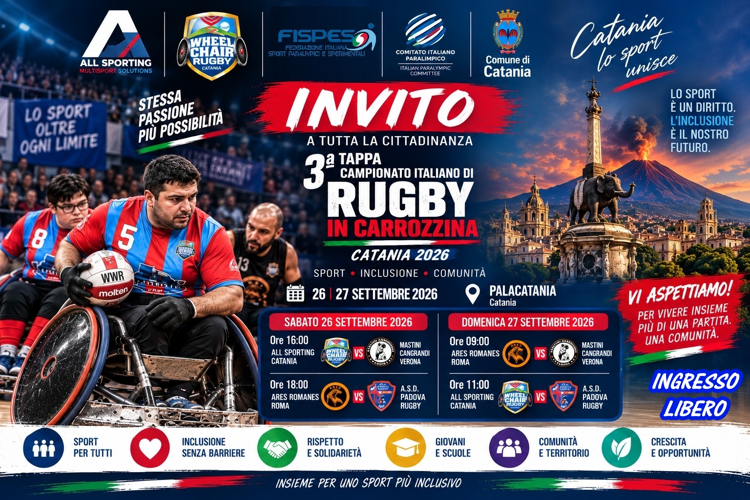 Rugby in carrozzina a Catania