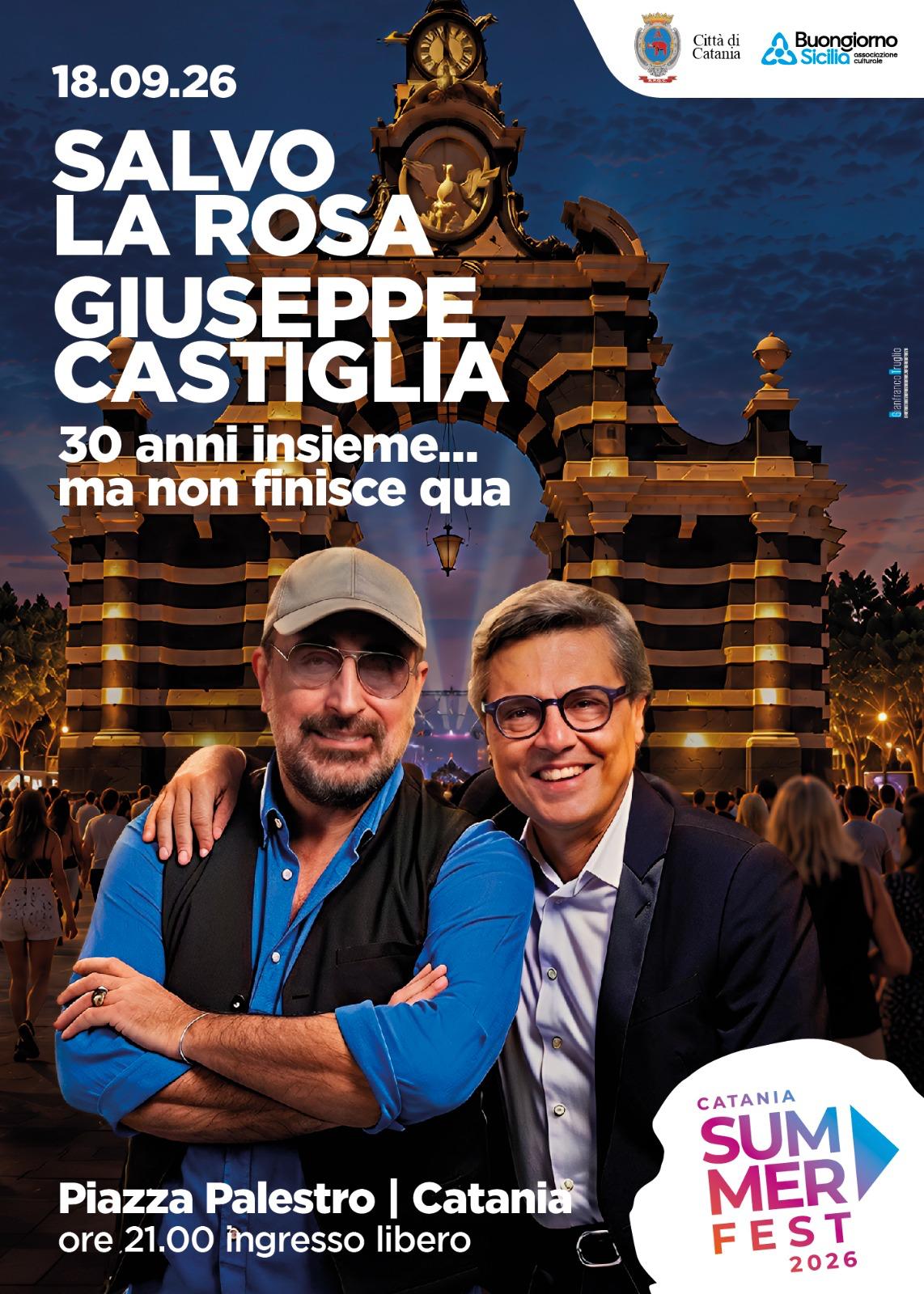 Castiglia-La Rosa La Rosa e Castiglia in scena a Piazza Palestro per il Catania Summer Fest