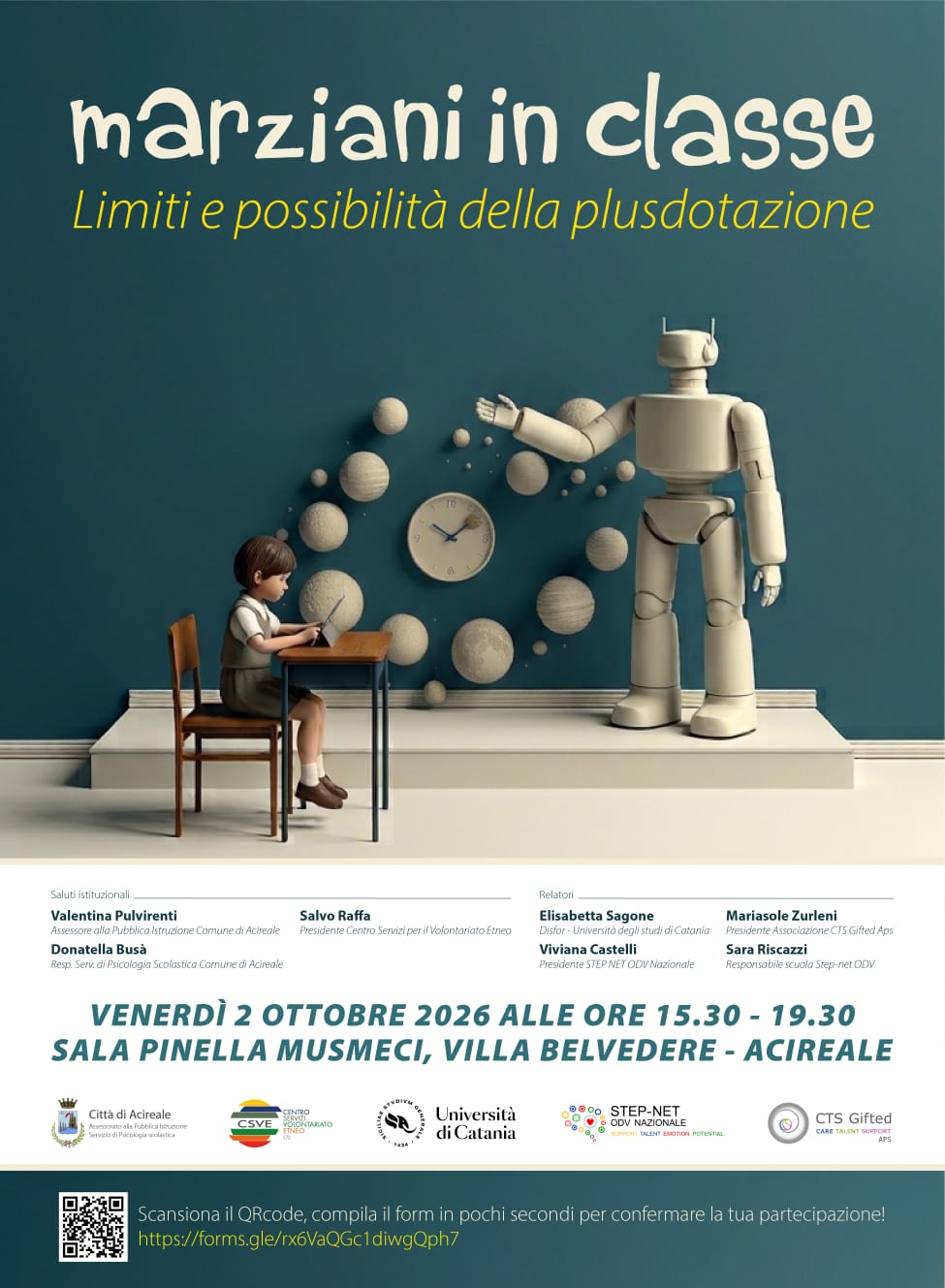locandina Marziani in classe Acireale, “Marziani in classe”: al via il progetto sulla plusdotazione