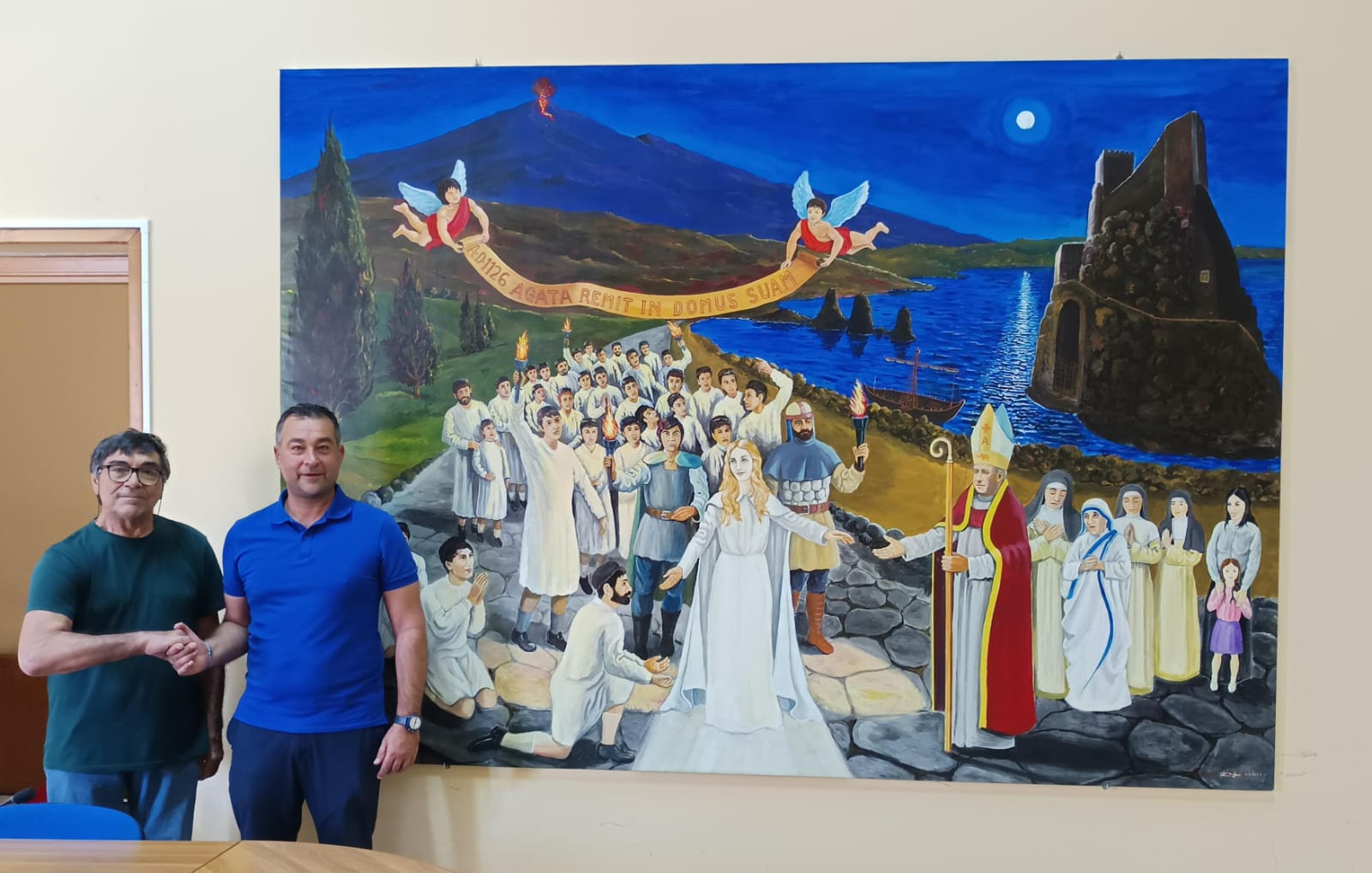 1793263590242 Un dipinto dedicato a Sant’Agata arricchisce il Castello Leucatia