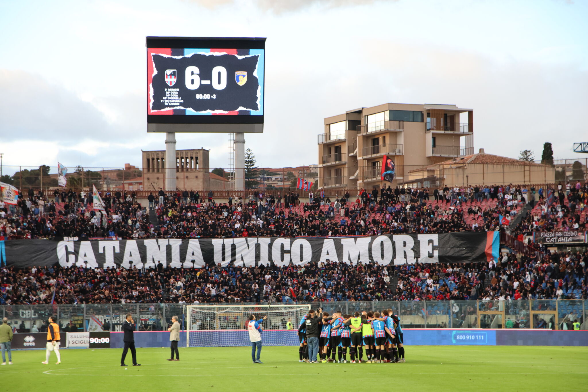 Catania travolgente al Massimino, 6-0 al Giugliano