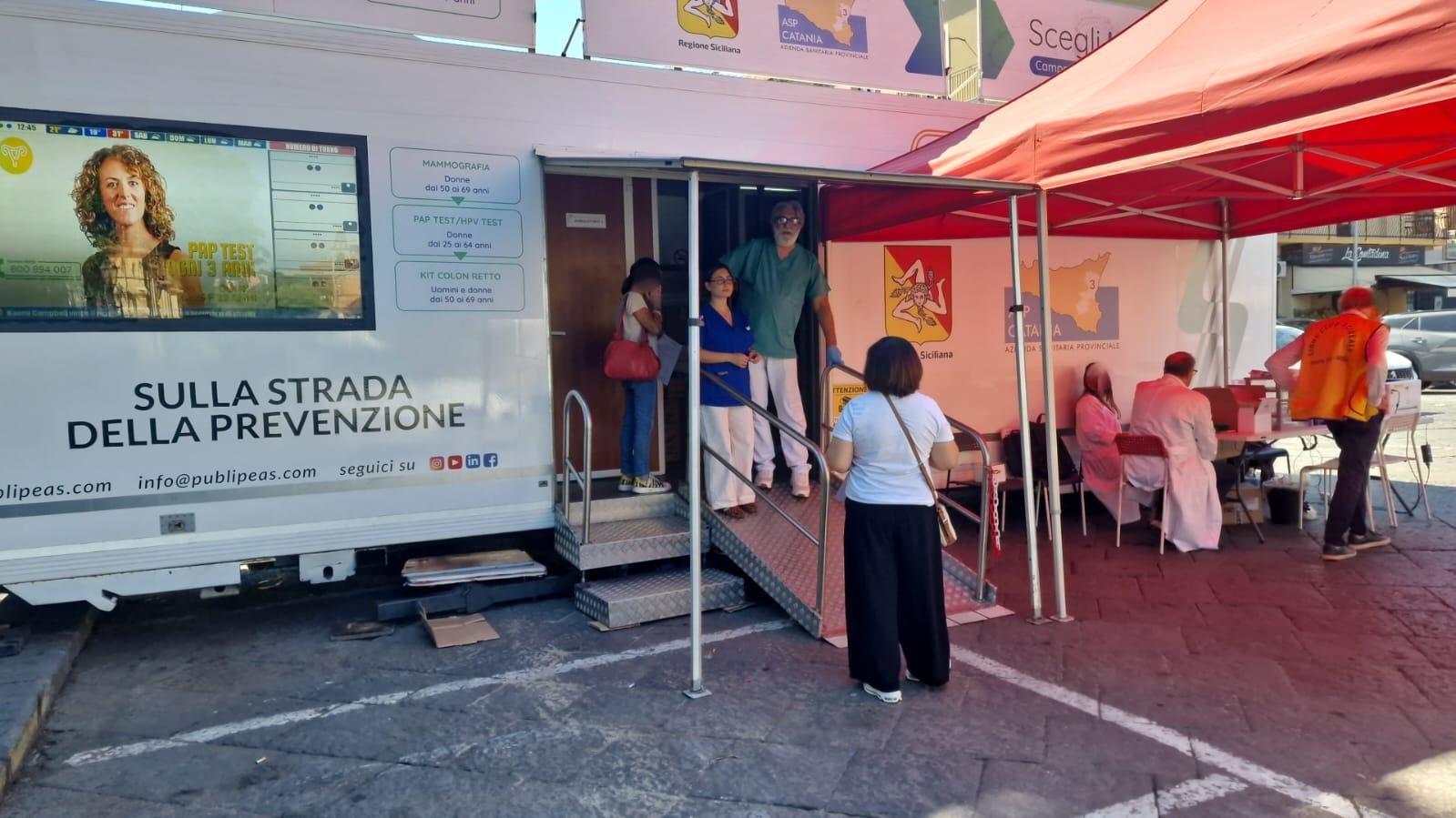 ASP CATANIA – camper della prevenzione. ultima settimana – 02.10.2026 Asp Catania, Camper della prevenzione con oltre 2600 prestazioni
