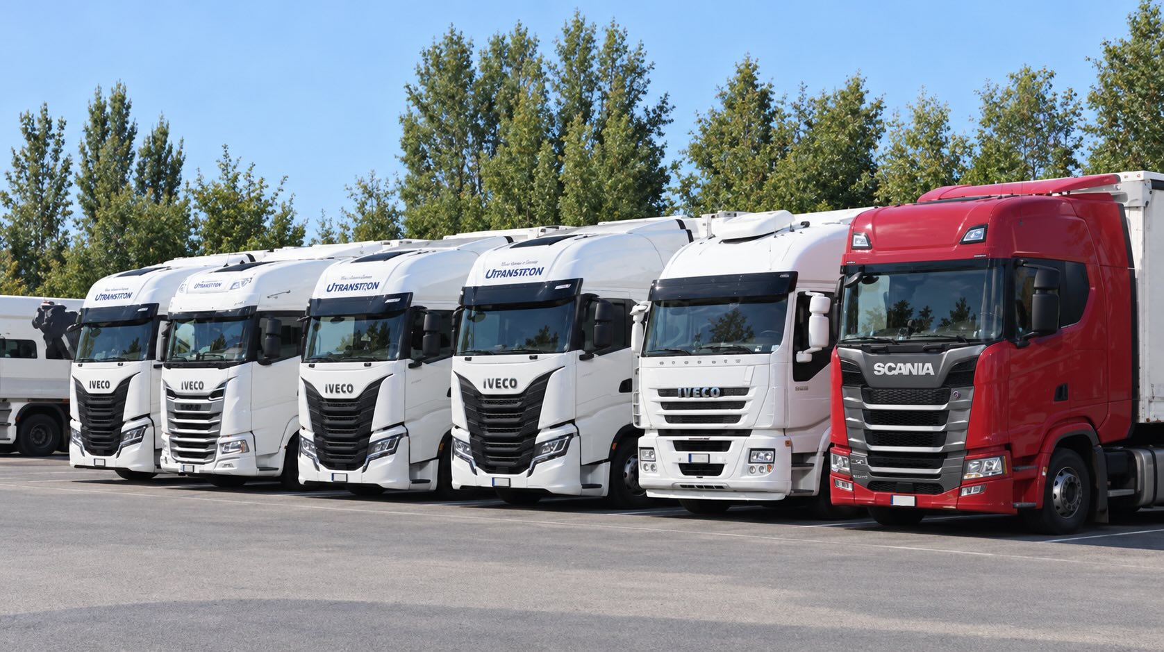 Camion parcheggiati sotto il cielo diurno Sciopero dei Tir, martedì tavolo a Milano con gli autotrasportatori siciliani