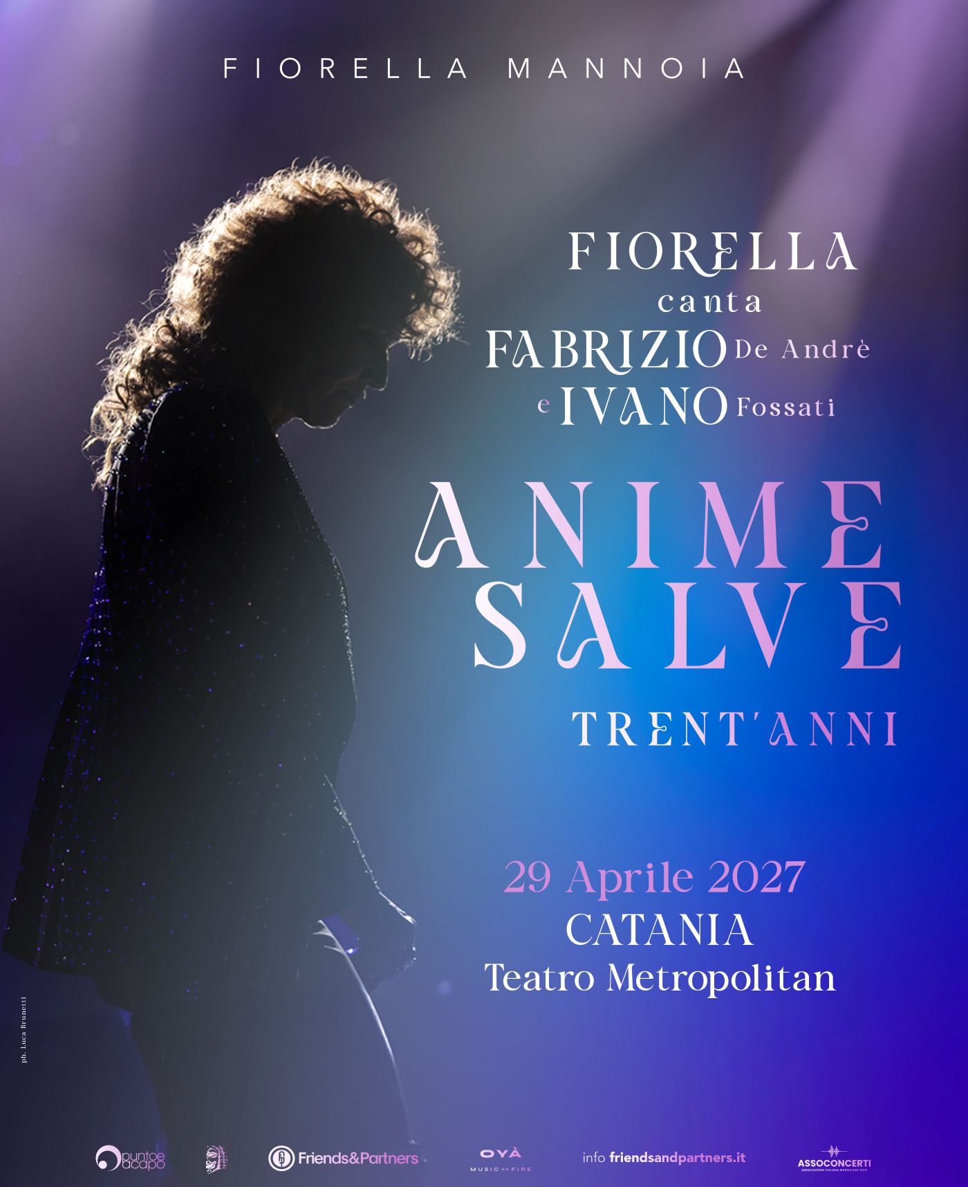Fiorella Mannoia in Sicilia nel 2027: concerti a Catania e Marsala