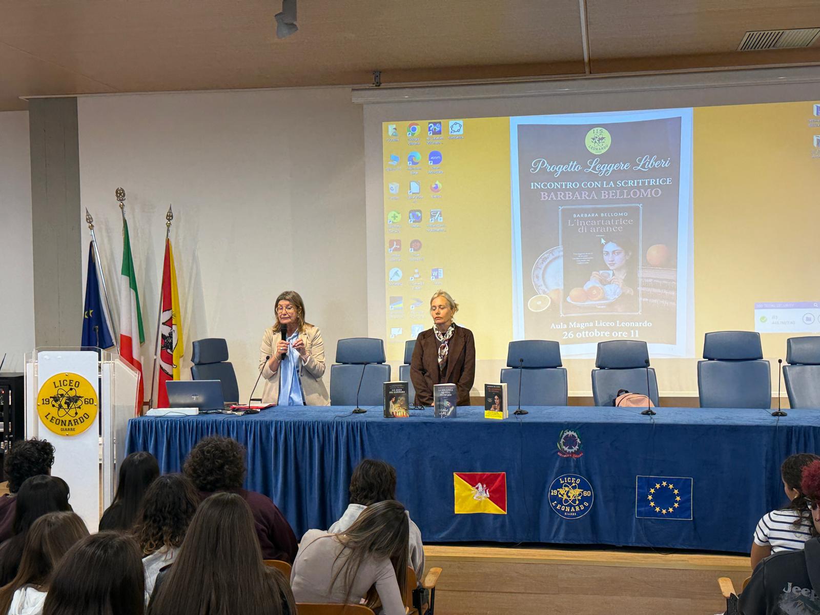 GULLOTTA BELLOMO AULA MAGNA Barbara Bellomo incontra gli studenti del Liceo Leonardo