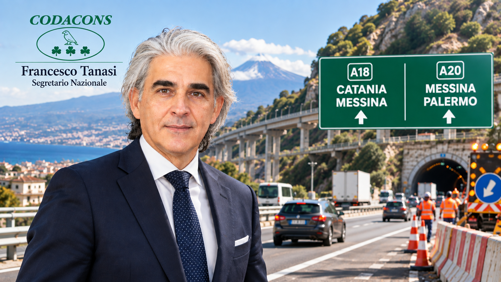 Tanasi Codacons_A18_A20_Autostrade oriz A18 e A20, scade termine del Mit: Codacons chiede chiarezza sui lavori