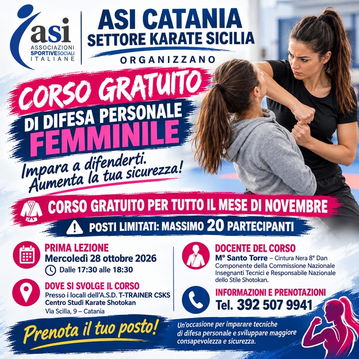 ASI in campo contro la violenza sulle donne: corsi e incontri gratuiti