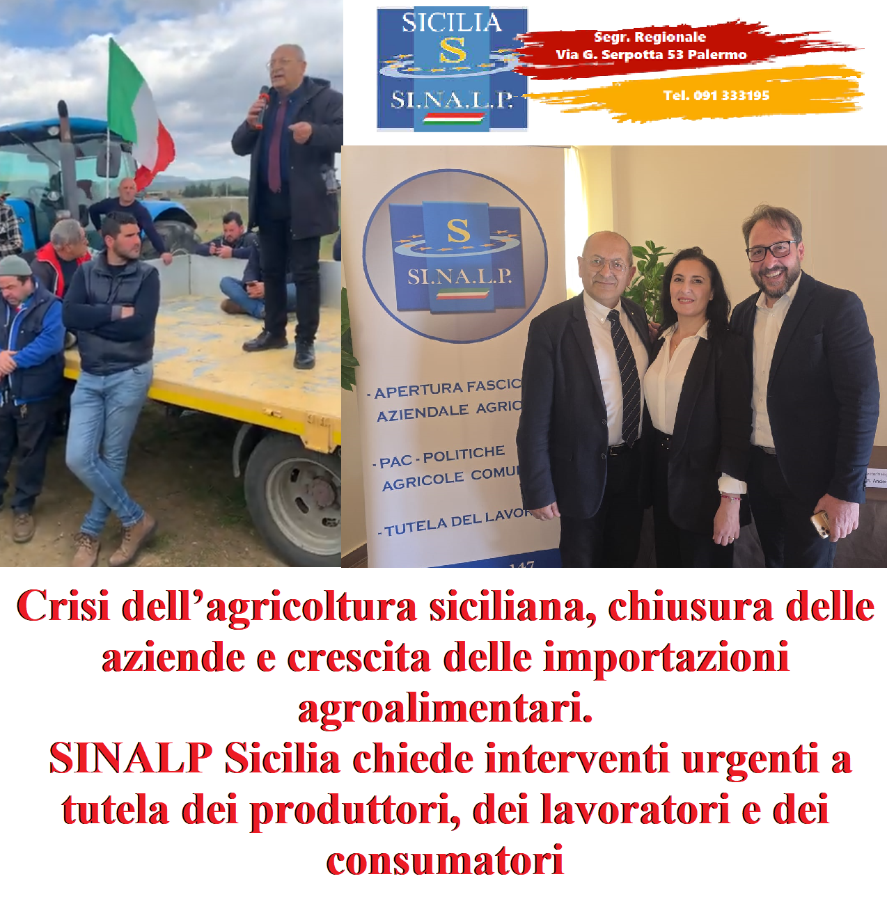 locandina crisi agricoltura siciliana proposte sinalp Agricoltura siciliana in crisi, SINALP chiede interventi urgenti